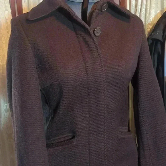 Wool blend Chocolate Coat - Picture 2 of 6